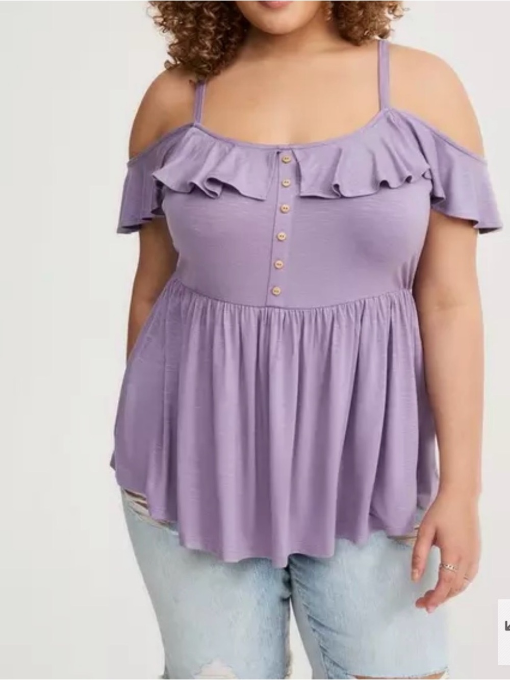 NWT Torrid  Black super soft Off Shoulder Babydoll top size 4x(26)